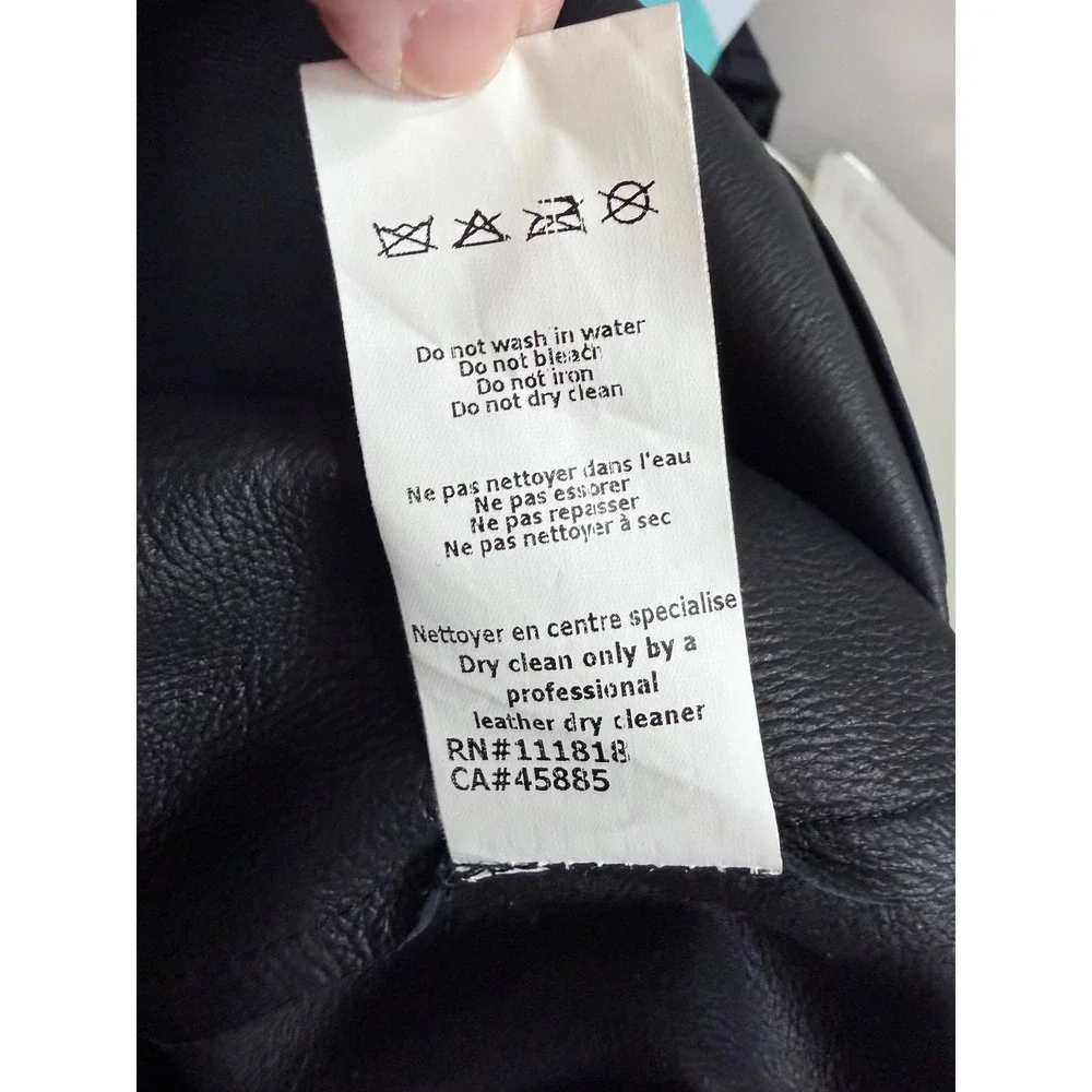 Michael Kors Collection  Black Leather Shift Dress Size 10 Made in Italy Y2K